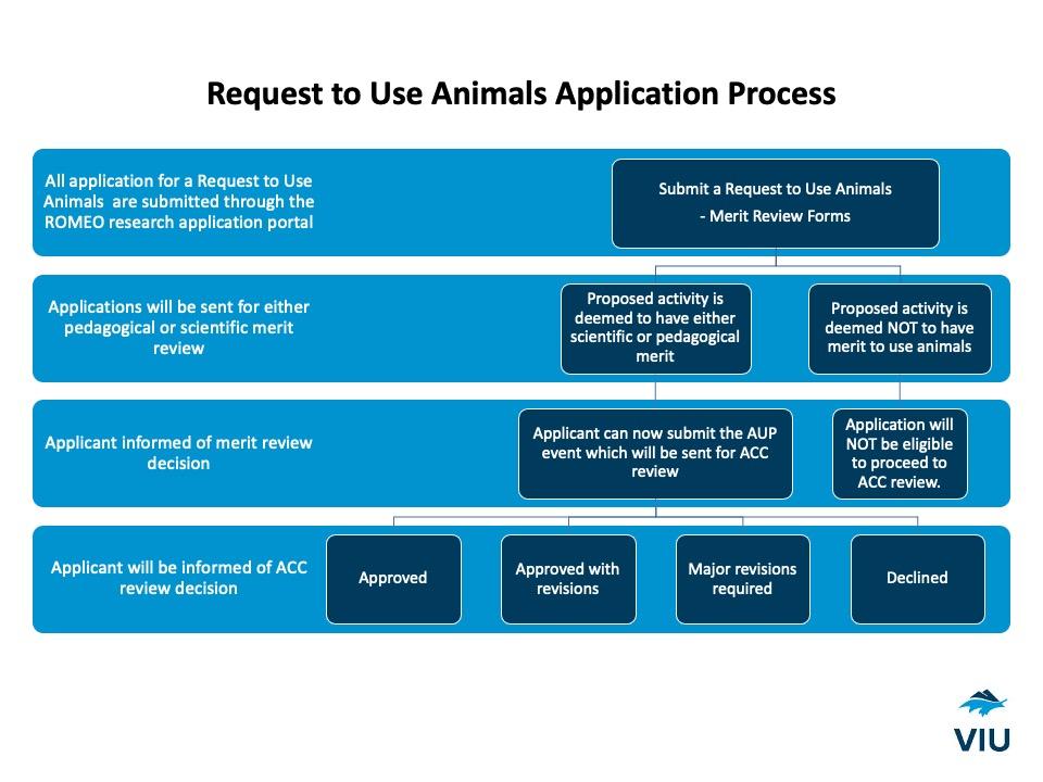 Request to use animals application process