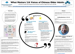What Matters to Chinese Older Adults