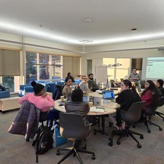 Breakfast Club - one of many library research sessions!